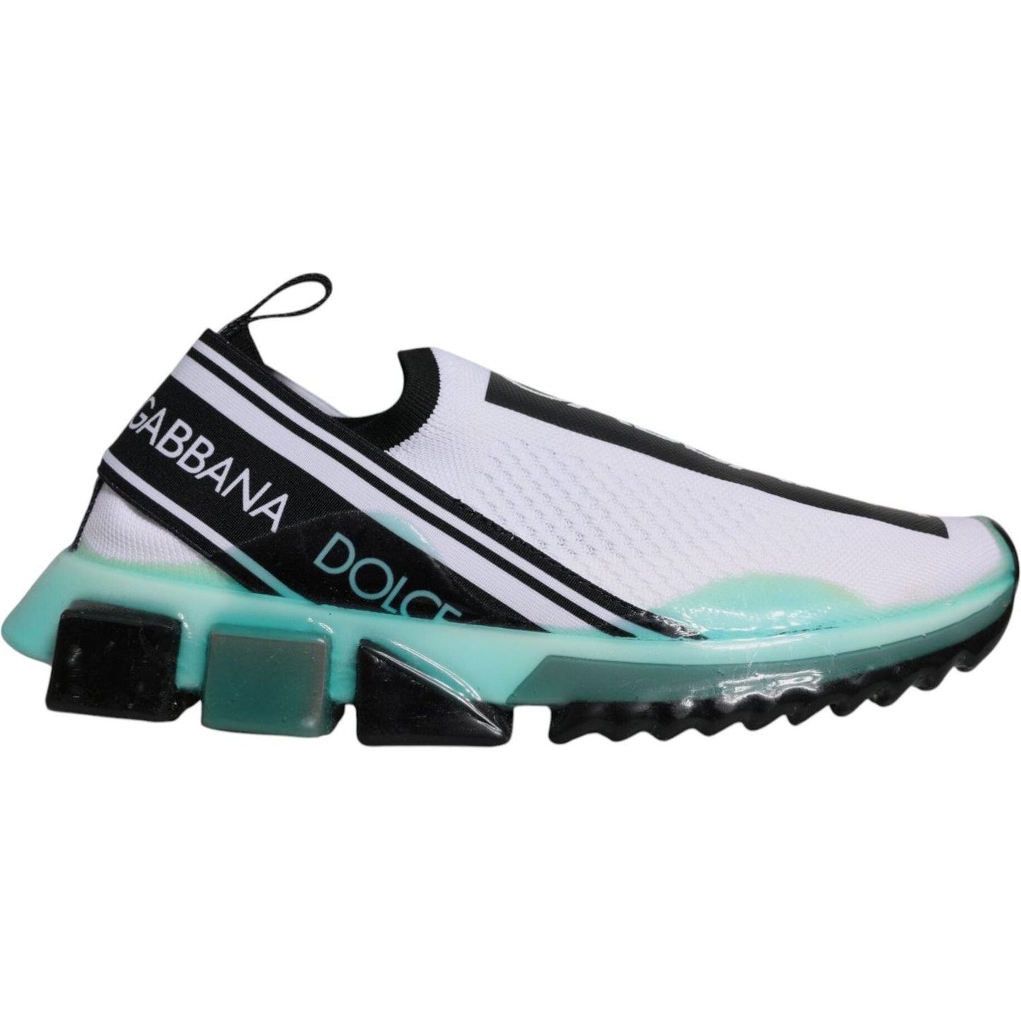 Dolce & Gabbana White Blue Sorrento Slip On Sneakers Shoes Dolce & Gabbana Light Gray
