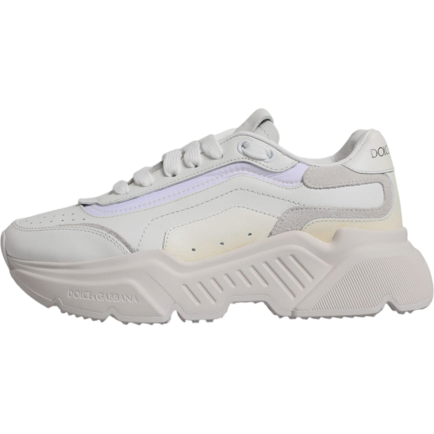 Dolce & Gabbana White Daymaster Low Top Sneakers Shoes Dolce & Gabbana Gray