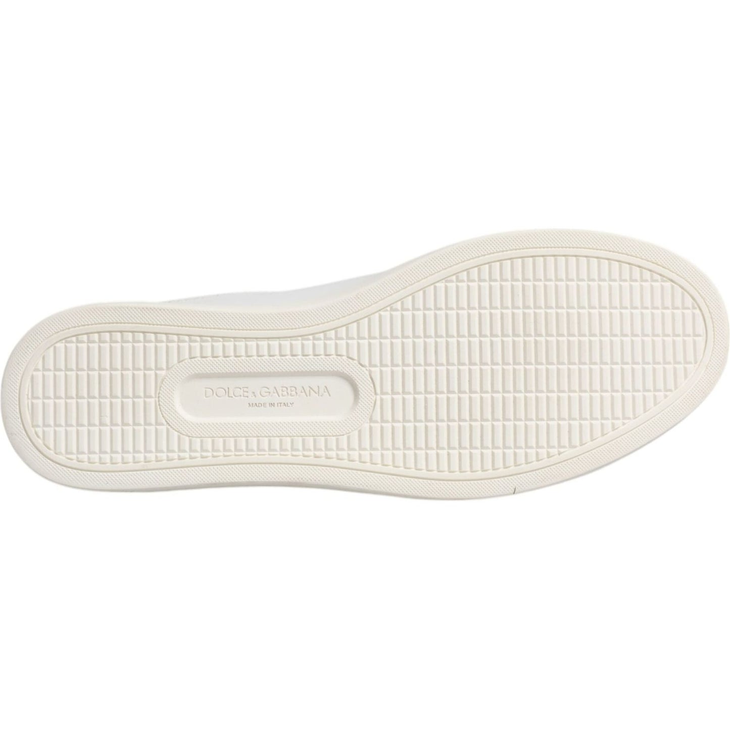 Dolce & Gabbana White London Calf Leather Sneakers Shoes Dolce & Gabbana Antique White