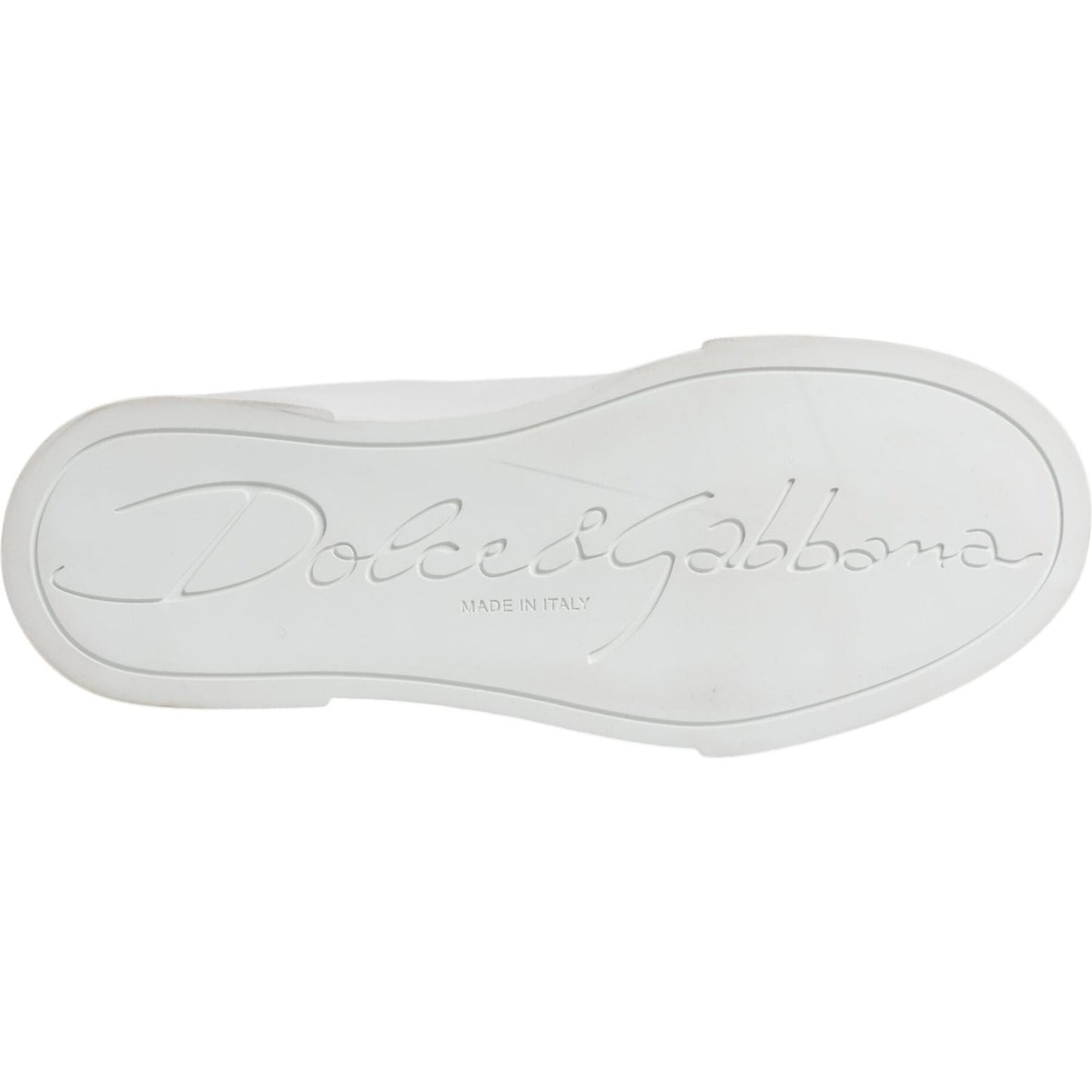 Dolce & Gabbana White Leather Classic Low Top Sneakers Shoes Dolce & Gabbana Light Gray