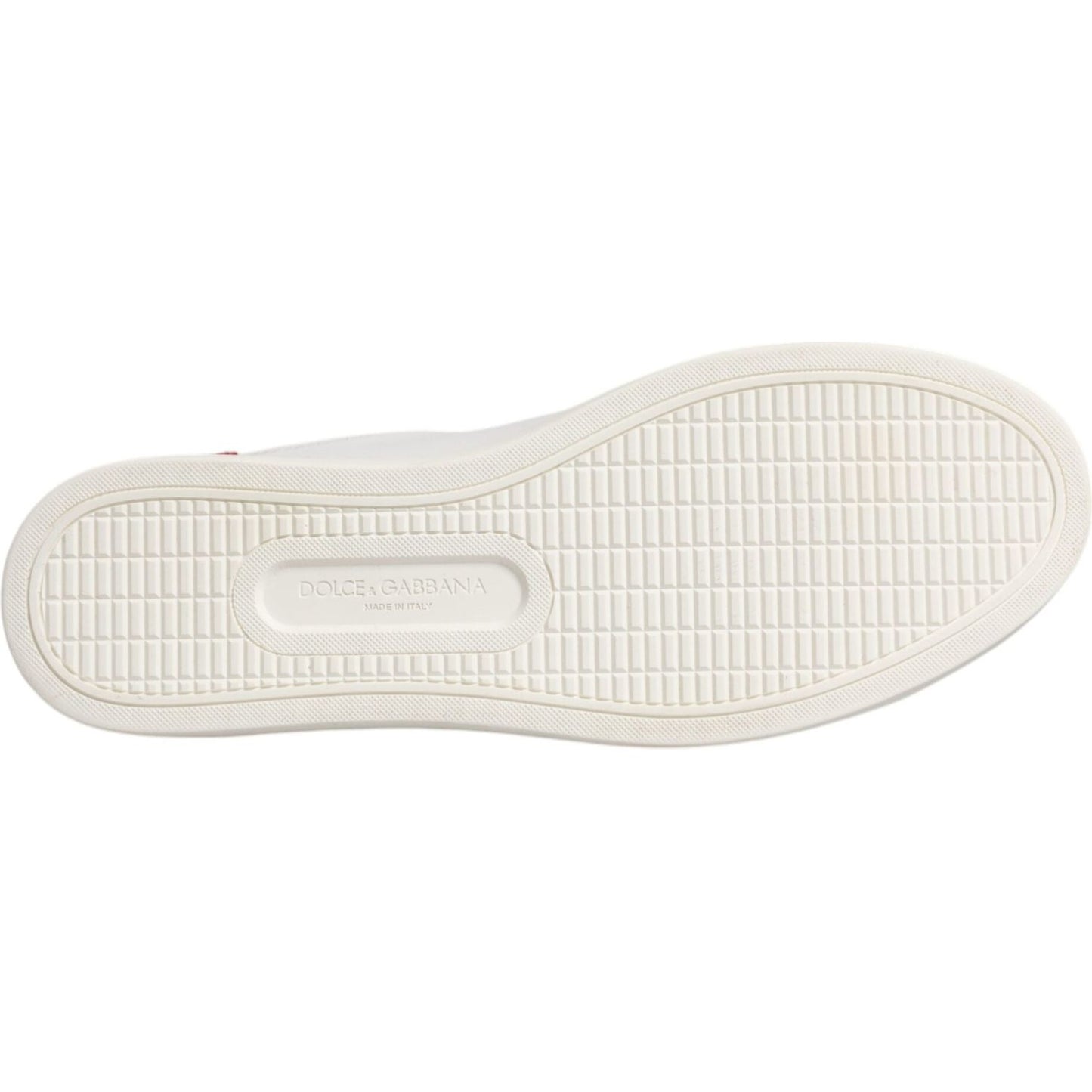 Dolce & Gabbana White London Calf Leather Sneakers Shoes Dolce & Gabbana Antique White