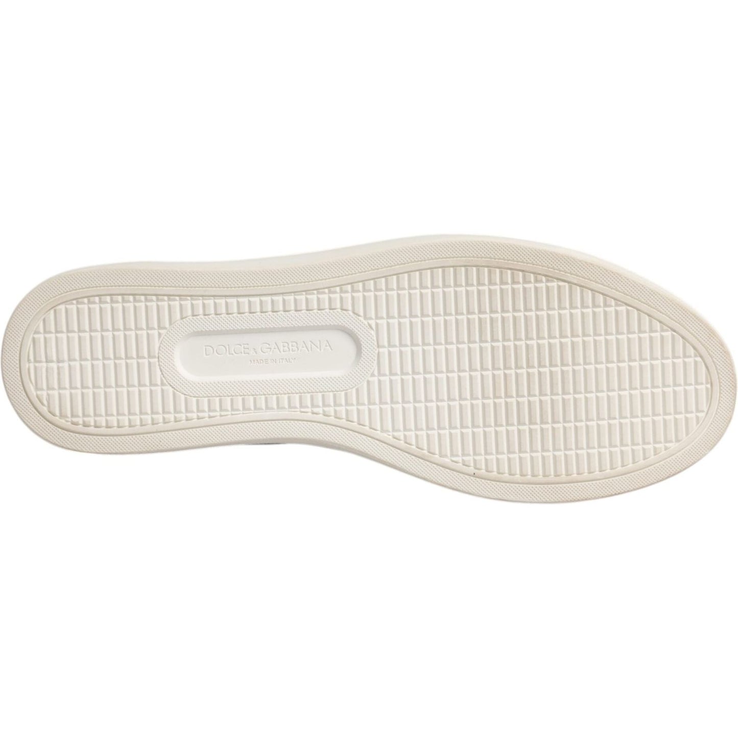 Dolce & Gabbana White Classic Calf Leather Sneakers Shoes Dolce & Gabbana Light Gray