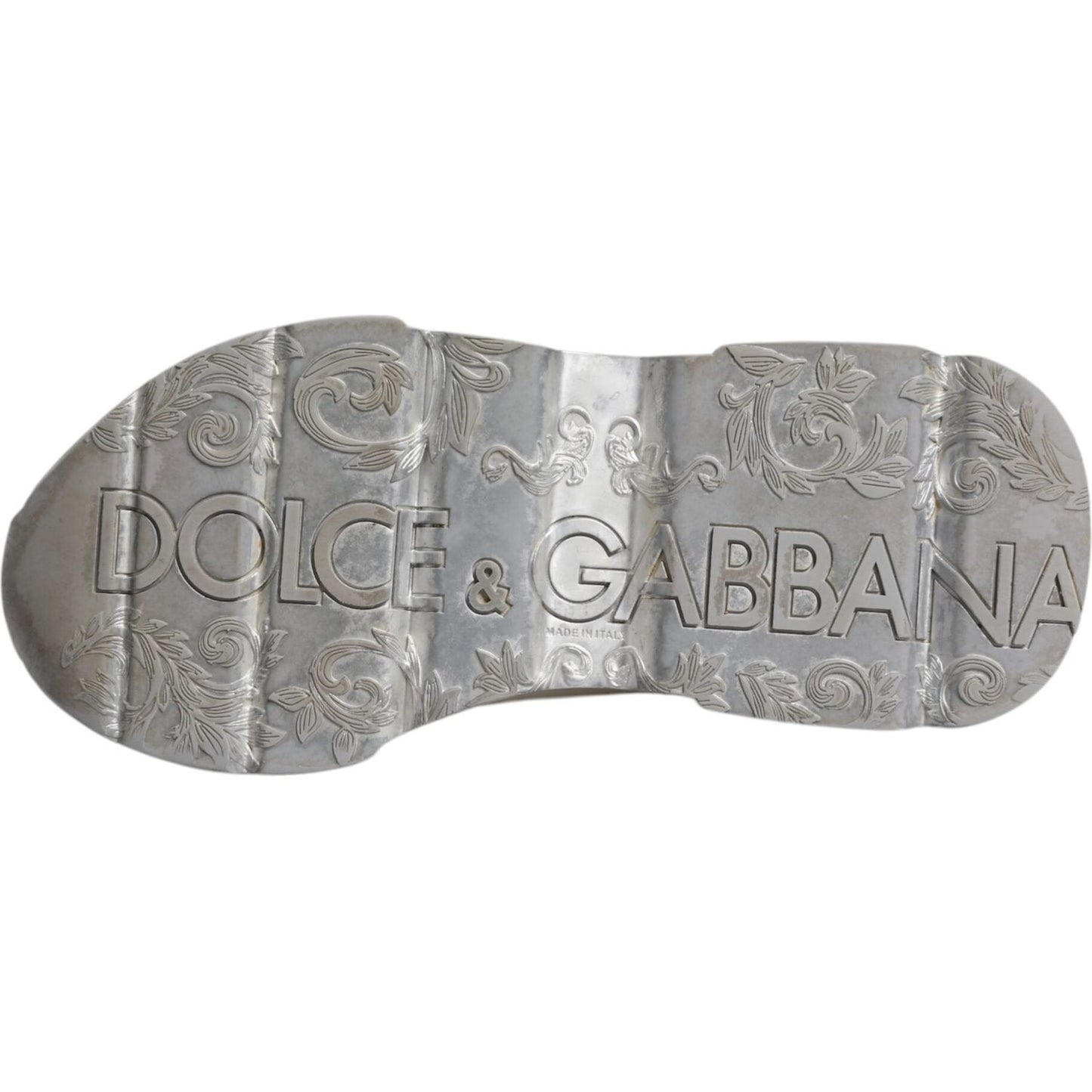 Dolce & Gabbana White Silver Daymaster Low Top Sneakers Shoes Dolce & Gabbana Light Slate Gray