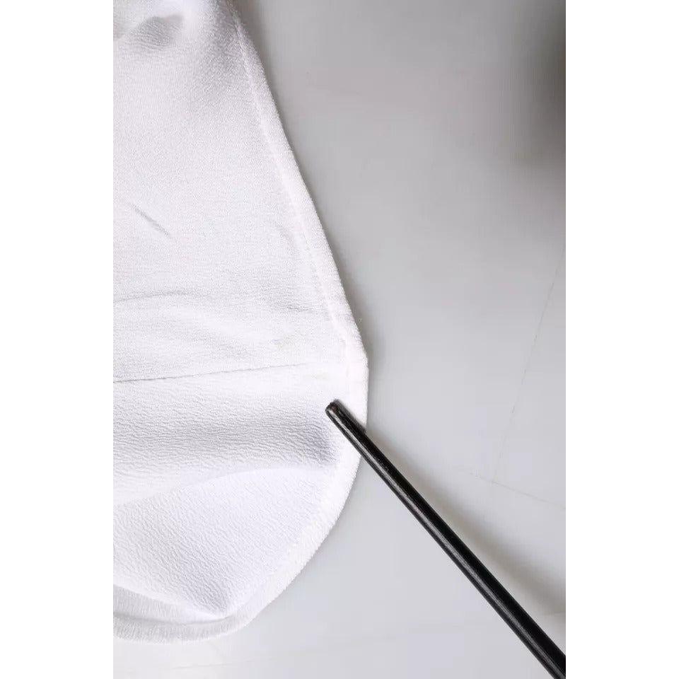 Fabiana Filippi White Spaghetti Strap Sleeveless Tank Top Fabiana Filippi Light Gray