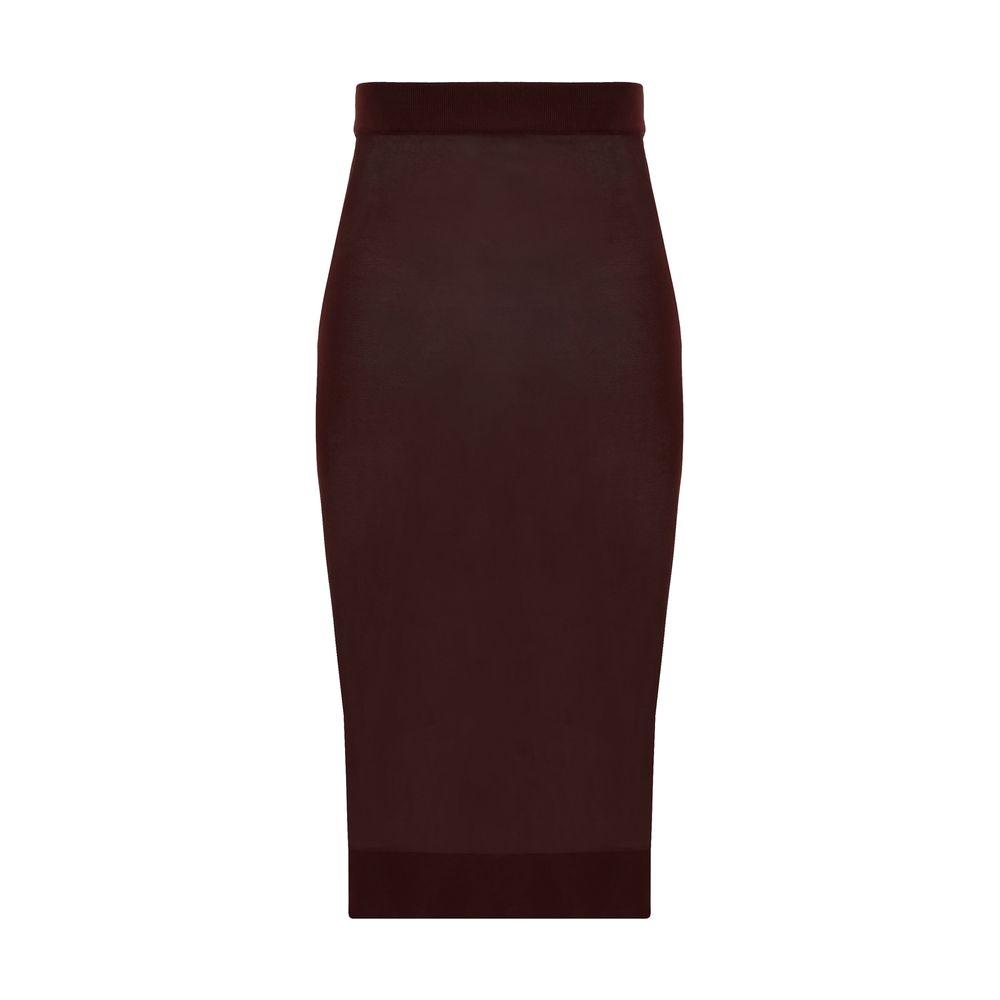 Saint Laurent Midi Skirt Saint Laurent Black