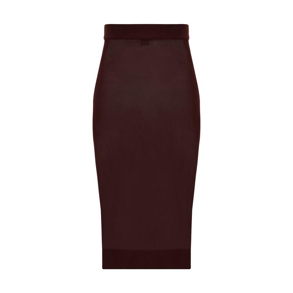 Saint Laurent Midi Skirt Saint Laurent Black