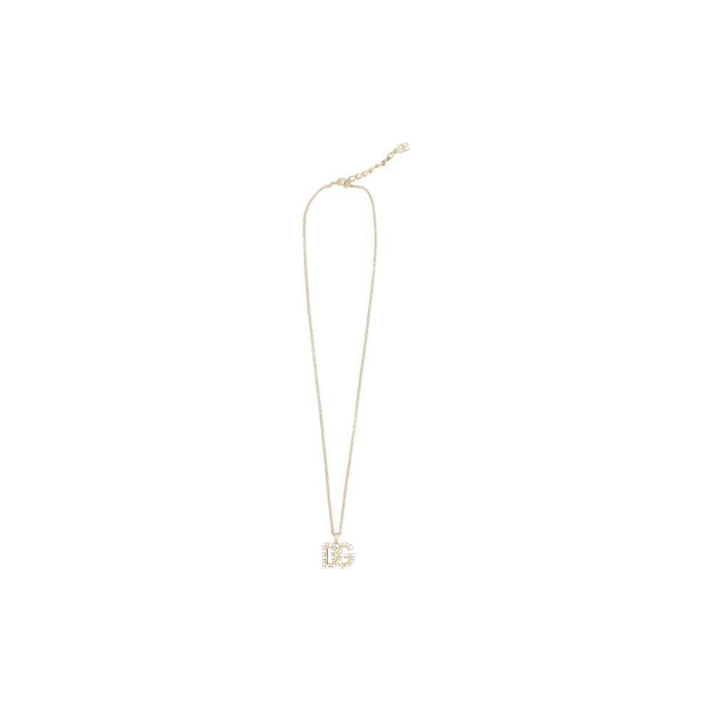 Dolce & Gabbana Rhinestone logo Necklace Dolce & Gabbana White Smoke