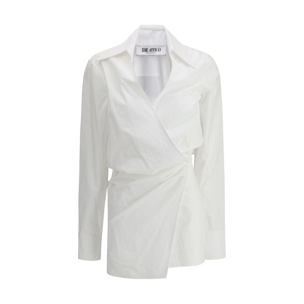 The Attico Chemisier Dress The Attico Light Gray