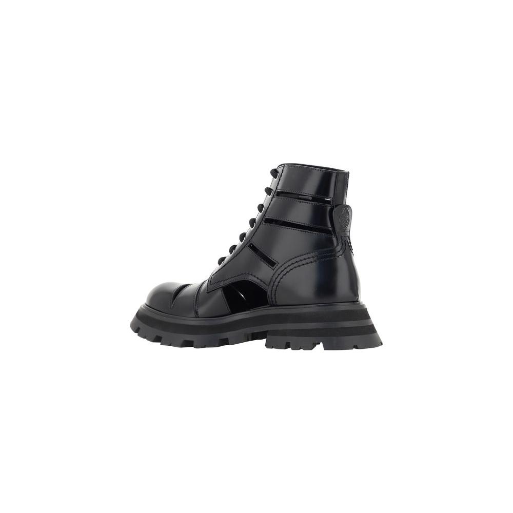 Alexander McQueen Wander Combat Boots Alexander McQueen Dark Slate Gray