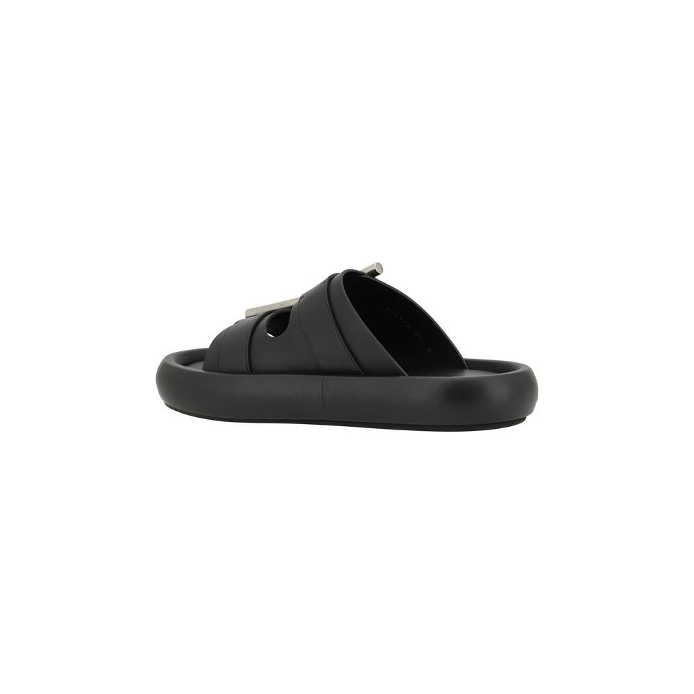 Alexander McQueen Leather Sandals Alexander McQueen Dark Slate Gray