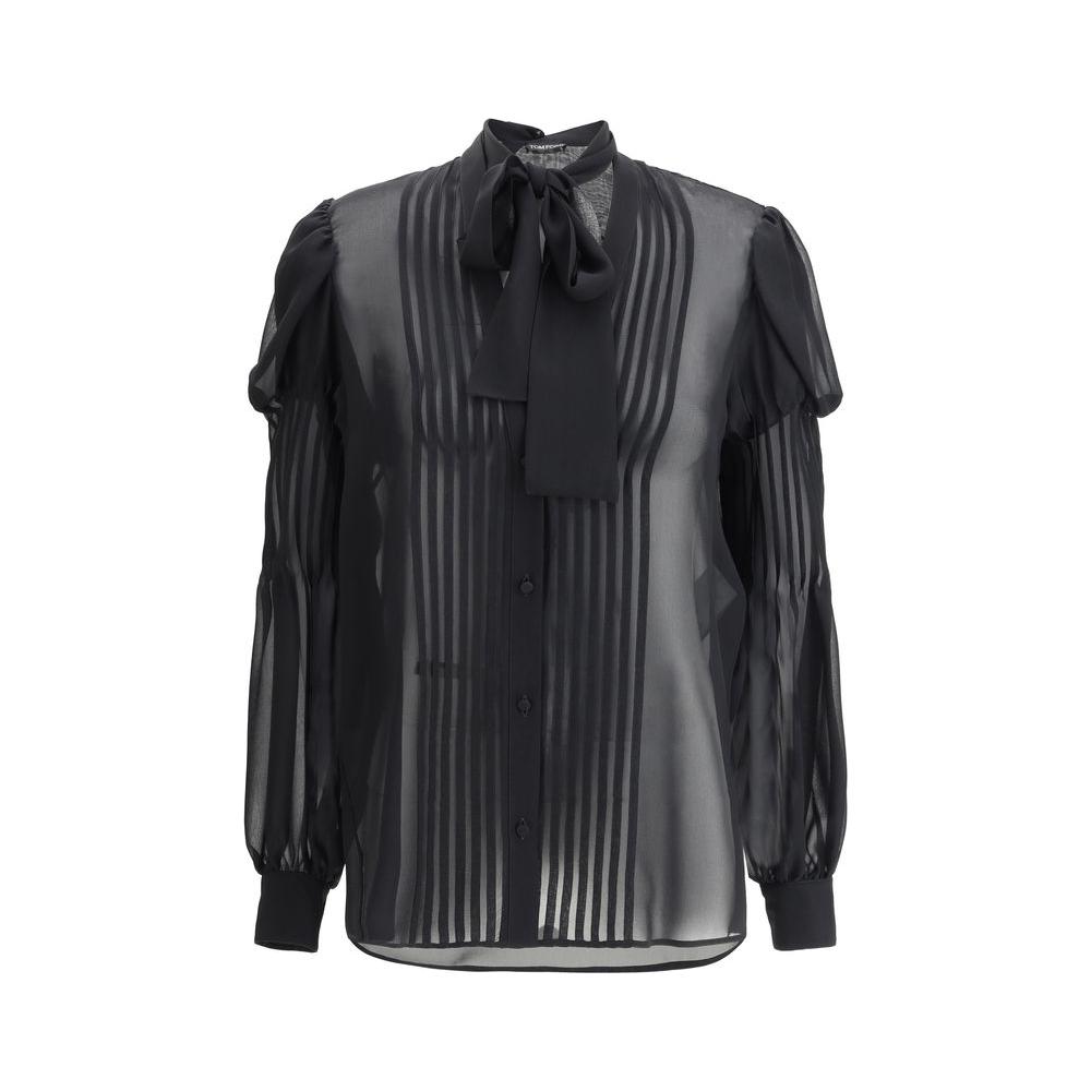 Tom Ford Silk georgette Shirt Tom Ford Dark Slate Gray