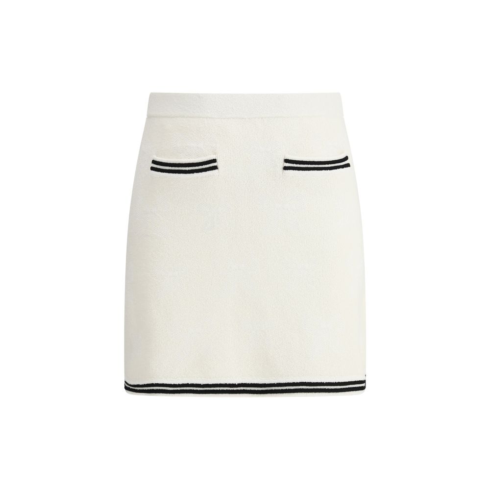 Self-Portrait Midi Skirt Self-Portrait Antique White