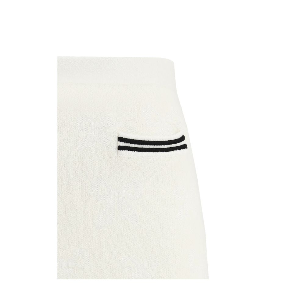 Self-Portrait Midi Skirt Self-Portrait Beige