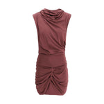 Magda Butrym Magda Butrym draped mini dress MA-153425BORDEAUX-IT38 | S 1728,72470364320,Bordeaux,Clothing,Dresses - Women - Clothing,IT38 | S,Magda Butrym,New with tags,Women,Women - Clothing
