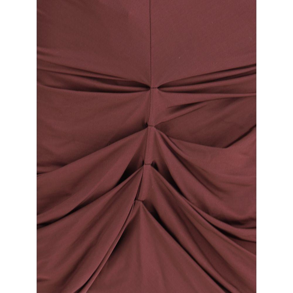 Magda Butrym Magda Butrym draped mini dress MA-153425BORDEAUX-IT38 | S 1728,72470364320,Bordeaux,Clothing,Dresses - Women - Clothing,IT38 | S,Magda Butrym,New with tags,Women,Women - Clothing