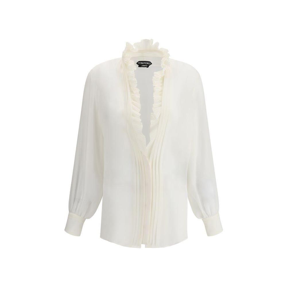Tom Ford Silk georgette Blouse Tom Ford Light Gray