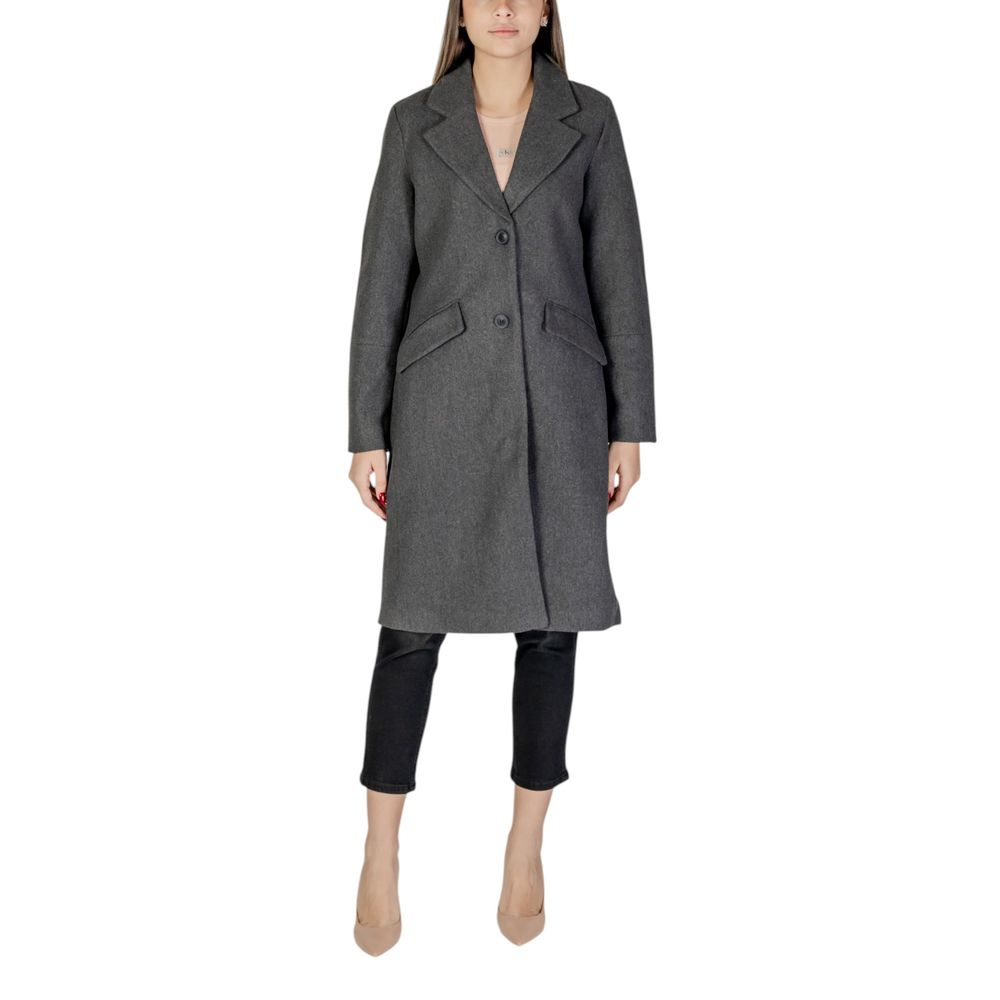 Vero Moda Gray Polyester Jackets & Coat Vero Moda Dark Slate Gray
