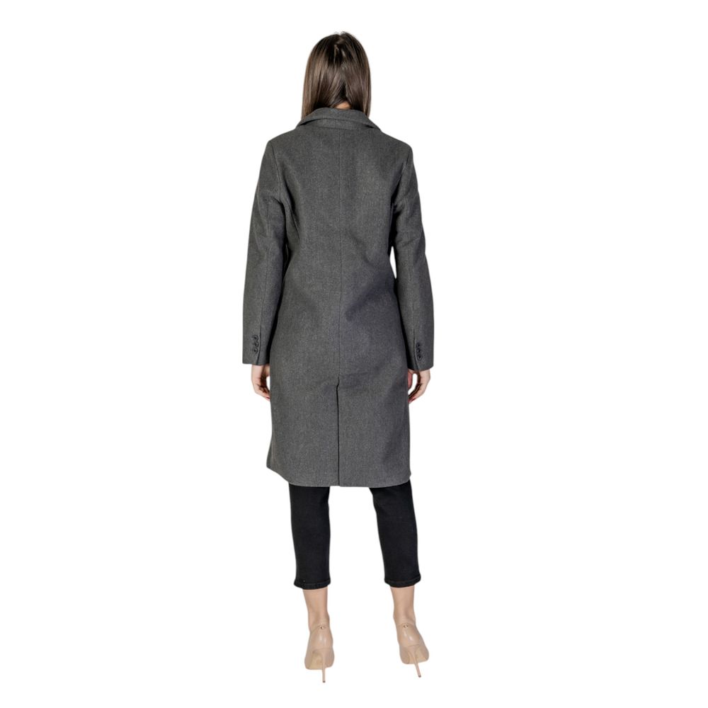 Vero Moda Gray Polyester Jackets & Coat Vero Moda Dark Slate Gray