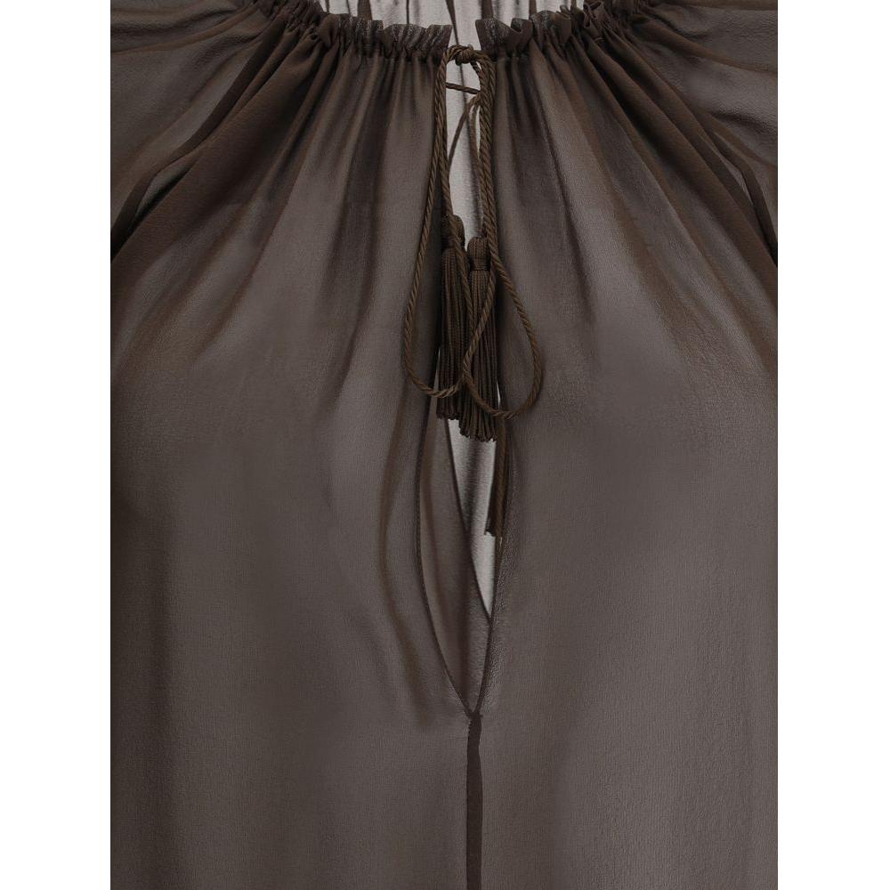 Tom Ford Georgette Blouse Tom Ford Dark Slate Gray