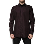 Dolce & Gabbana Dolce & Gabbana Purple Cotton Slim Fit MARTINI Dress Shirt TSH86470-42 1728,67345645728,Clothing,Dolce & Gabbana,IT42 | XL,Material: 100% Cotton,Men,Men - Clothing,Preowned / Defect,Purple,Shirts - Men - Clothing