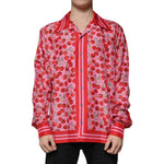 Dolce & Gabbana Dolce & Gabbana Pink Cherry Silk Button Down Casual Shirt TSH87285-42 1728,67345645728,Clothing,Dolce & Gabbana,IT42 | XL,Material: 100% Silk,Men,Men - Clothing,New with tags,Pink,Shirts - Men - Clothing