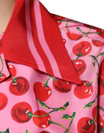 Dolce & Gabbana Dolce & Gabbana Pink Cherry Silk Button Down Casual Shirt TSH87285-42 1728,67345645728,Clothing,Dolce & Gabbana,IT42 | XL,Material: 100% Silk,Men,Men - Clothing,New with tags,Pink,Shirts - Men - Clothing