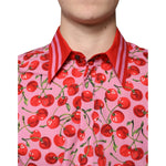 Dolce & Gabbana Dolce & Gabbana Pink Cherry Cotton Formal MARTINI Dress Shirt TSH87286-41 1728,67345645728,Clothing,Dolce & Gabbana,IT41 | L,Material: 100% Cotton,Men,Men - Clothing,New with tags,Pink,Shirts - Men - Clothing