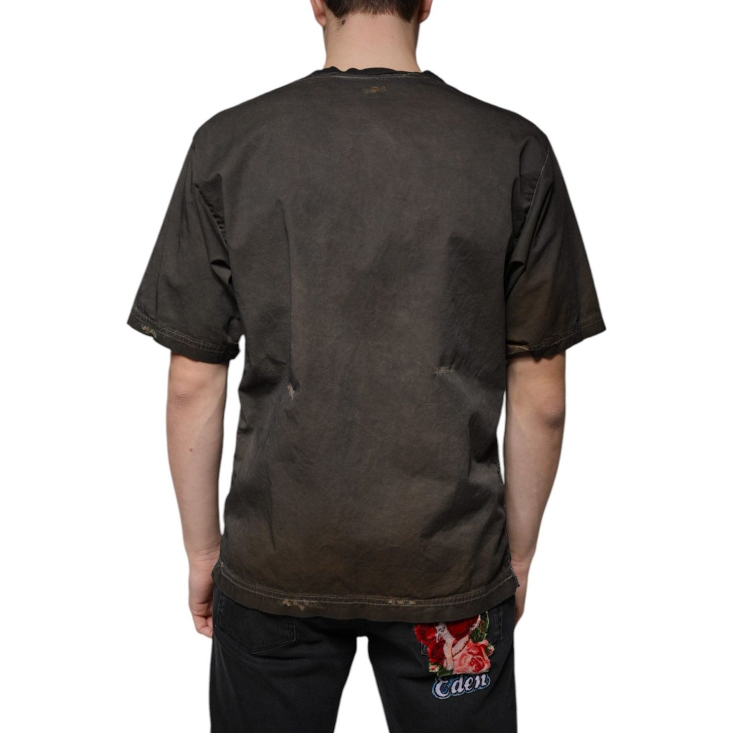 Dolce & Gabbana Dolce & Gabbana Brown Graphic Print Cotton Round Neck T-shirt TSH87302-48 1728,67345645728,Brown,Clothing,Dolce & Gabbana,IT48 | M,Material: 100% Cotton,Men,Men - Clothing,New with tags,T-Shirts - Men - Clothing