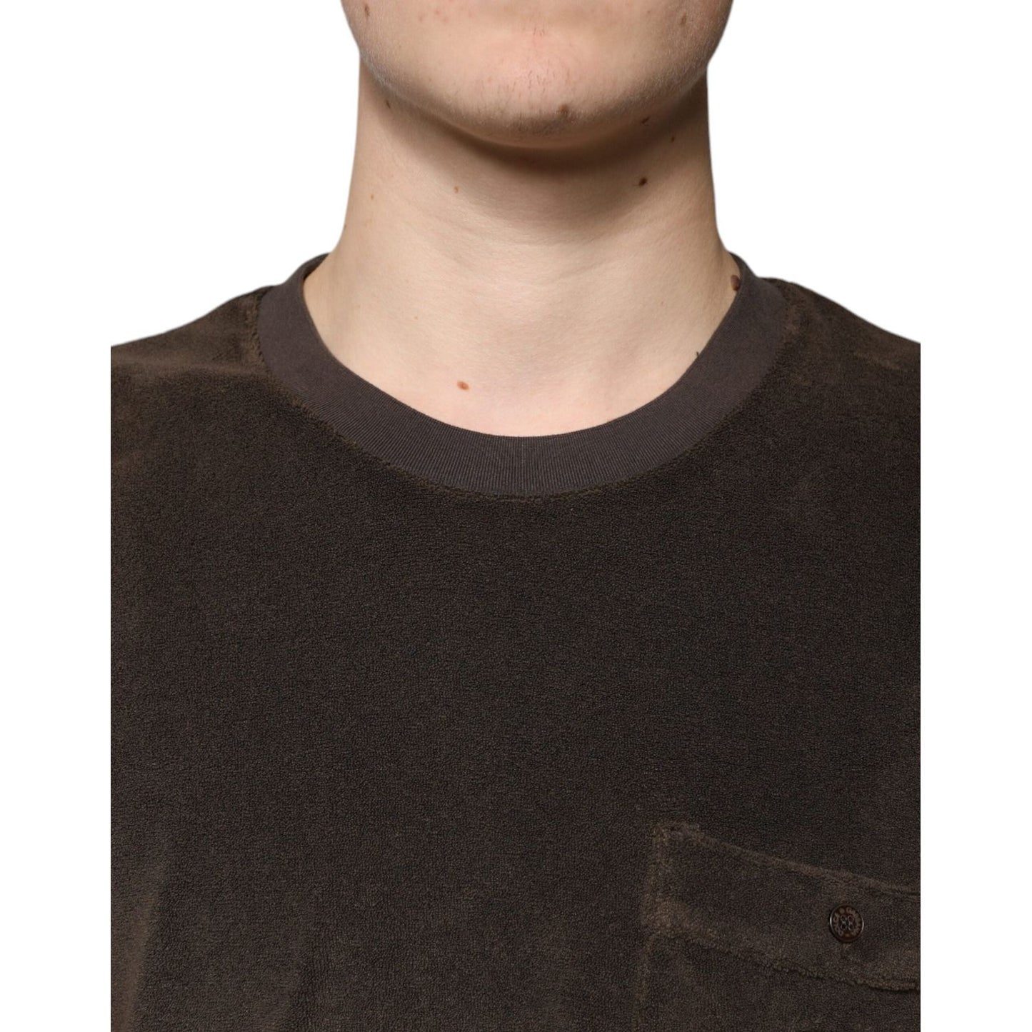 Dolce & Gabbana Dolce & Gabbana Brown Cotton Crew Neck Short Sleeves T-shirt TSH87311-48 1728,67345645728,Brown,Clothing,Dolce & Gabbana,IT48 | M,Material: 100% Cotton,Men,Men - Clothing,New with tags,T-Shirts - Men - Clothing