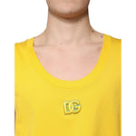 Dolce & Gabbana Dolce & Gabbana Yellow Cotton Round Neck Sleeveless T-shirt TSH87323-50 1728,67345645728,Clothing,Dolce & Gabbana,IT50 | L,Material: 100% Cotton,Men,Men - Clothing,New with tags,T-Shirts - Men - Clothing,Yellow