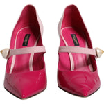 Dolce & Gabbana Dolce & Gabbana Two Tone Pink Leather Mary Jane Heels Pumps Shoes LA12065-40.5 1728,67345645728,Dolce & Gabbana,EU40.5/US10,Material: Leather,Pink,Preowned / Defect,Pumps - Women - Shoes,Shoes,Women,Women - Shoes