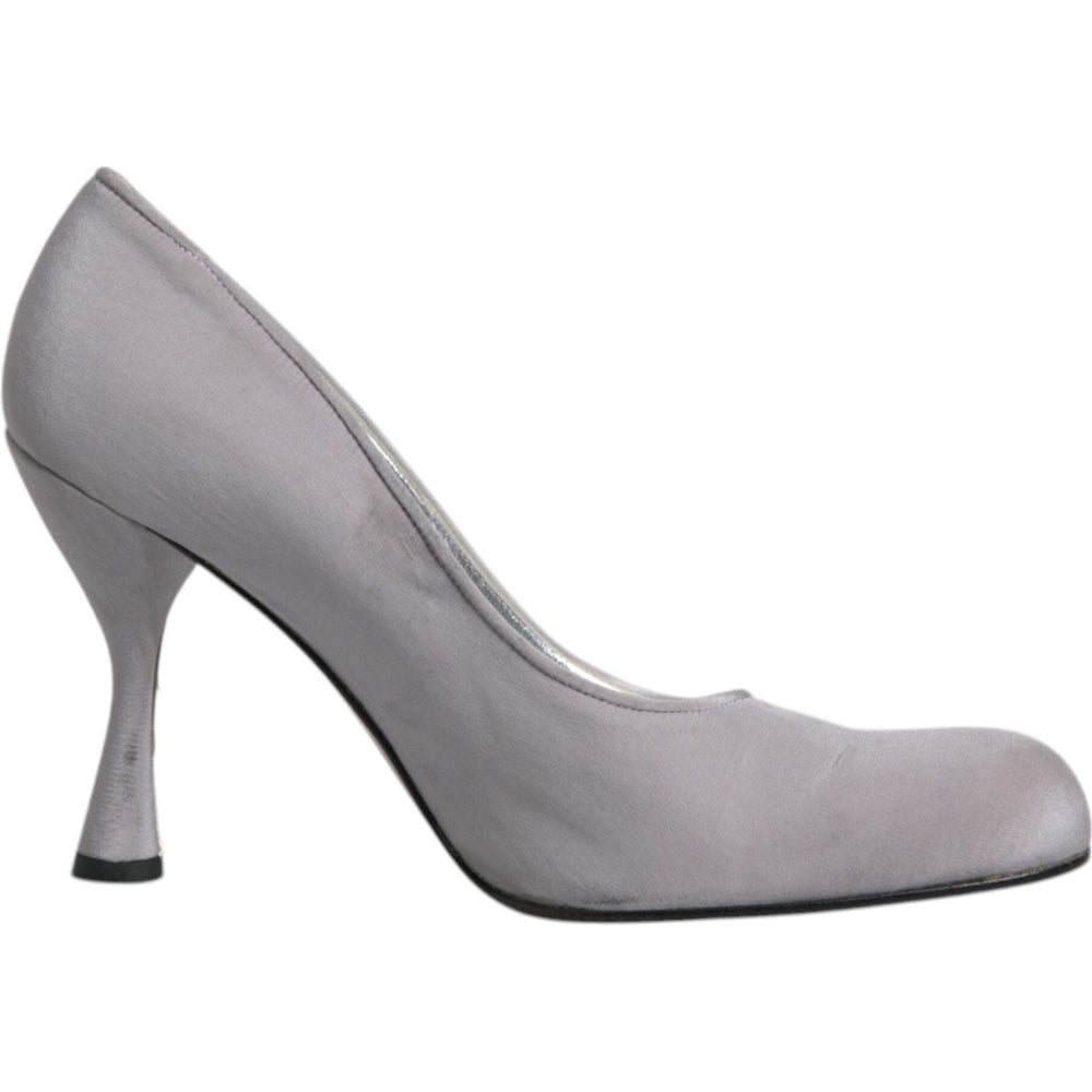 Dolce & Gabbana Gray Suede Leather High Heel Pumps Shoes