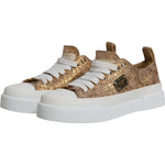 Dolce & Gabbana Dolce & Gabbana Gold White Logo Low Top Sneakers Shoes LA12139-35 1728,67345645728,Dolce & Gabbana,EU35/US4.5,Gold,Material: 62% Calf Leather 27% Viscose 3% Polyester 5% Nylon 3% Acetate,Preowned / Defect,Shoes,Sneakers - Women - Shoes,Wom