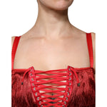 Dolce & Gabbana Dolce & Gabbana Red Lace Tassel Sleeveless Sheath Mini Dress DR281321-40 1728,67345645728,Clothing,Dolce & Gabbana,Dresses - Women - Clothing,IT40|S,Material: 90% Nylon 10% Silk,New with tags,Red,Women,Women - Clothing
