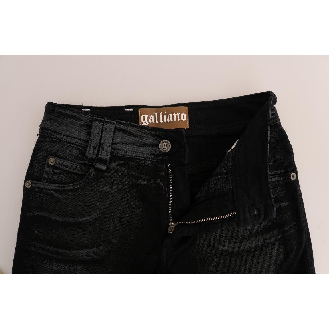John Galliano Chic Gray Wash Regular Fit Jeans John Galliano Black