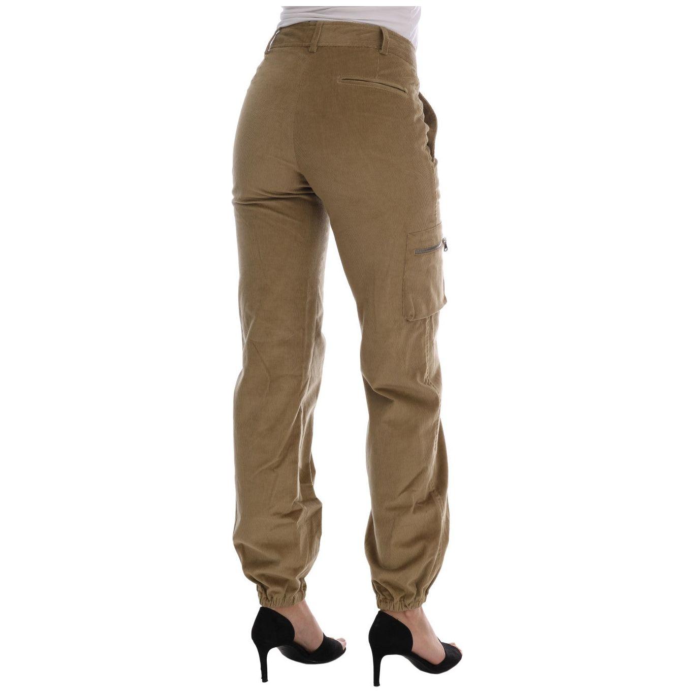 Ermanno Scervino Chic Beige Casual Pants for Sophisticated Style Jeans & Pants Ermanno Scervino Dim Gray
