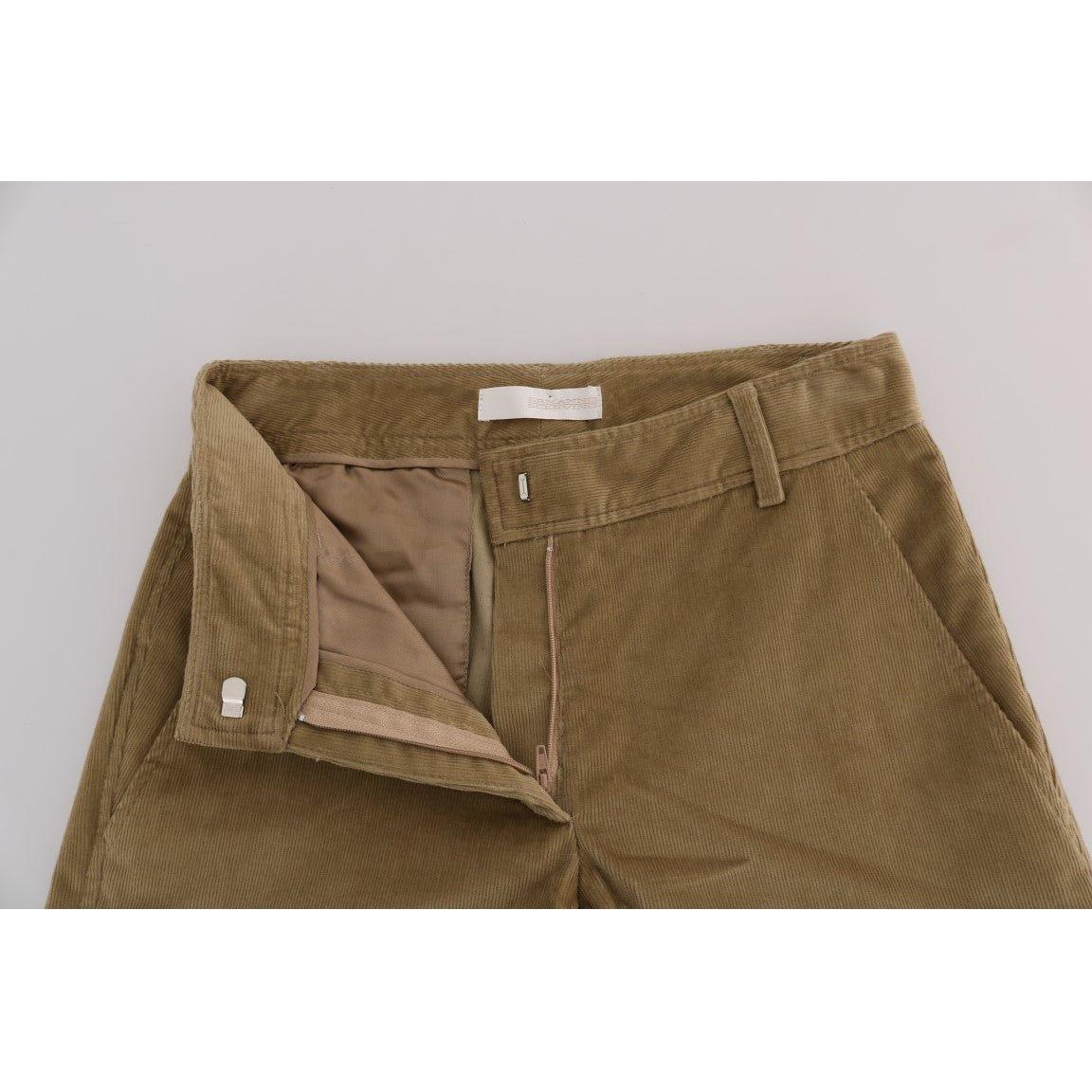 Ermanno Scervino Chic Beige Casual Pants for Sophisticated Style Jeans & Pants Ermanno Scervino Dark Olive Green