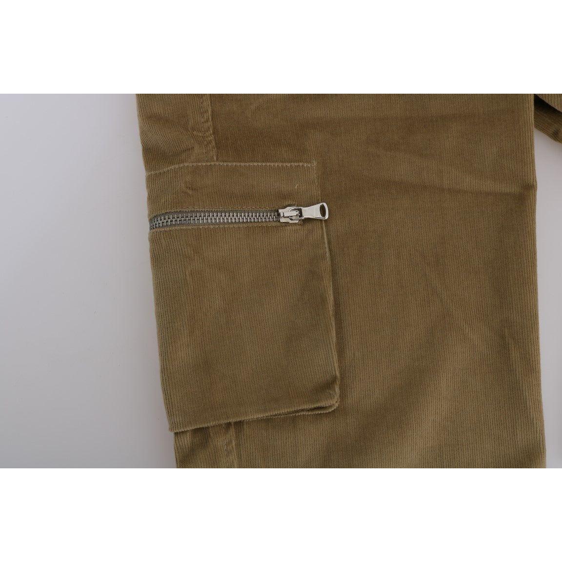 Ermanno Scervino Chic Beige Casual Pants for Sophisticated Style Jeans & Pants Ermanno Scervino Dark Olive Green