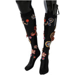 Dolce & Gabbana Black Stretch Carretto Crystal Socks SCS60-1