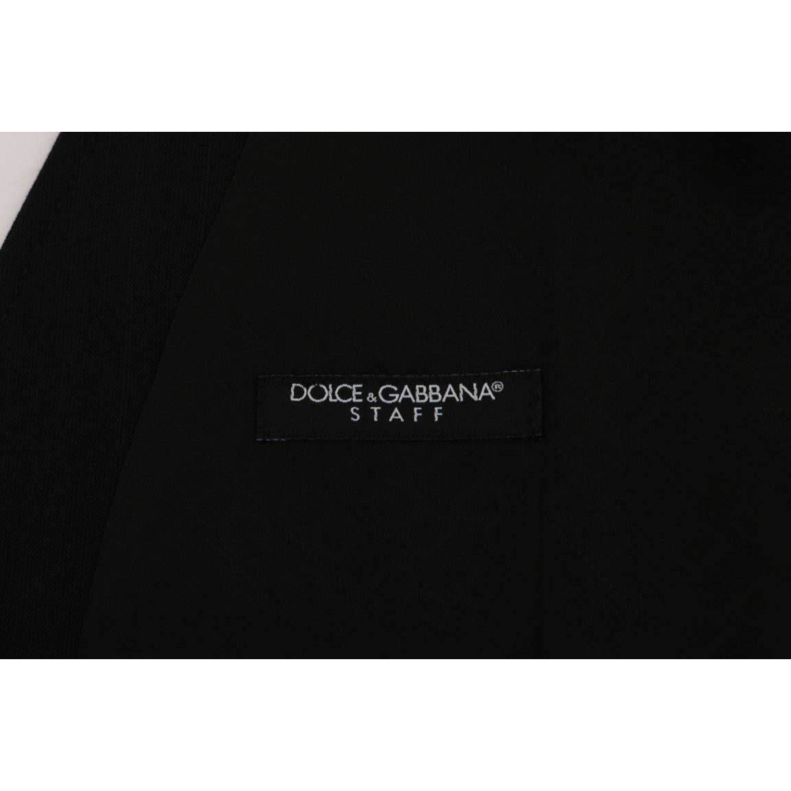 Dolce & Gabbana Black STAFF Wool Stretch Vest SIG60381-2