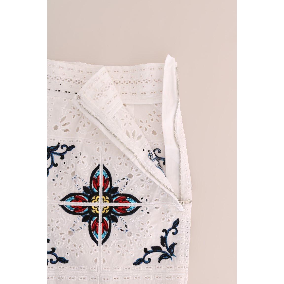 Dolce & Gabbana Majolica Embroidered Capri Elegance Dolce & Gabbana Light Gray
