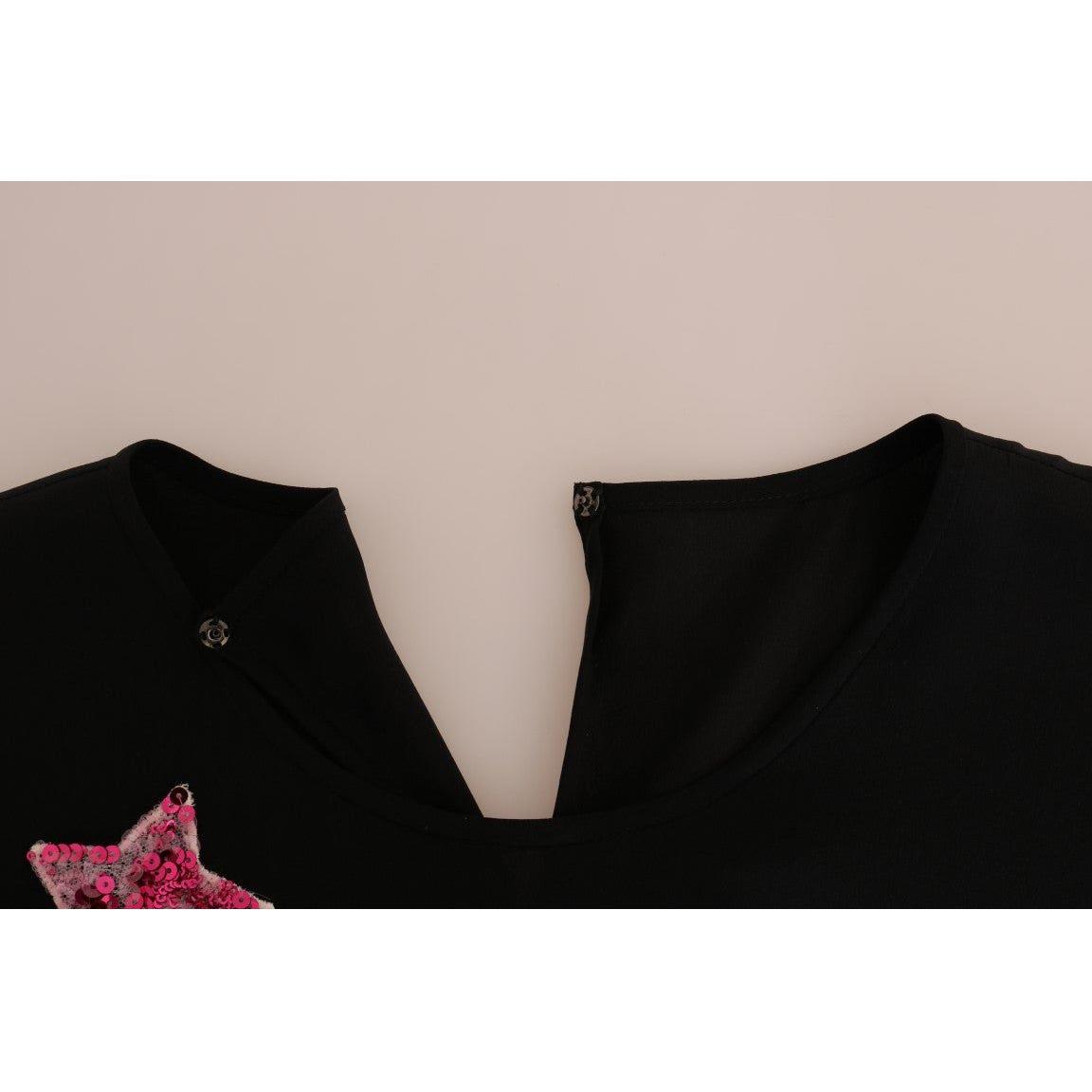 Dolce & Gabbana Fairy Tale Embroidered Silk Blouse Dolce & Gabbana Gray