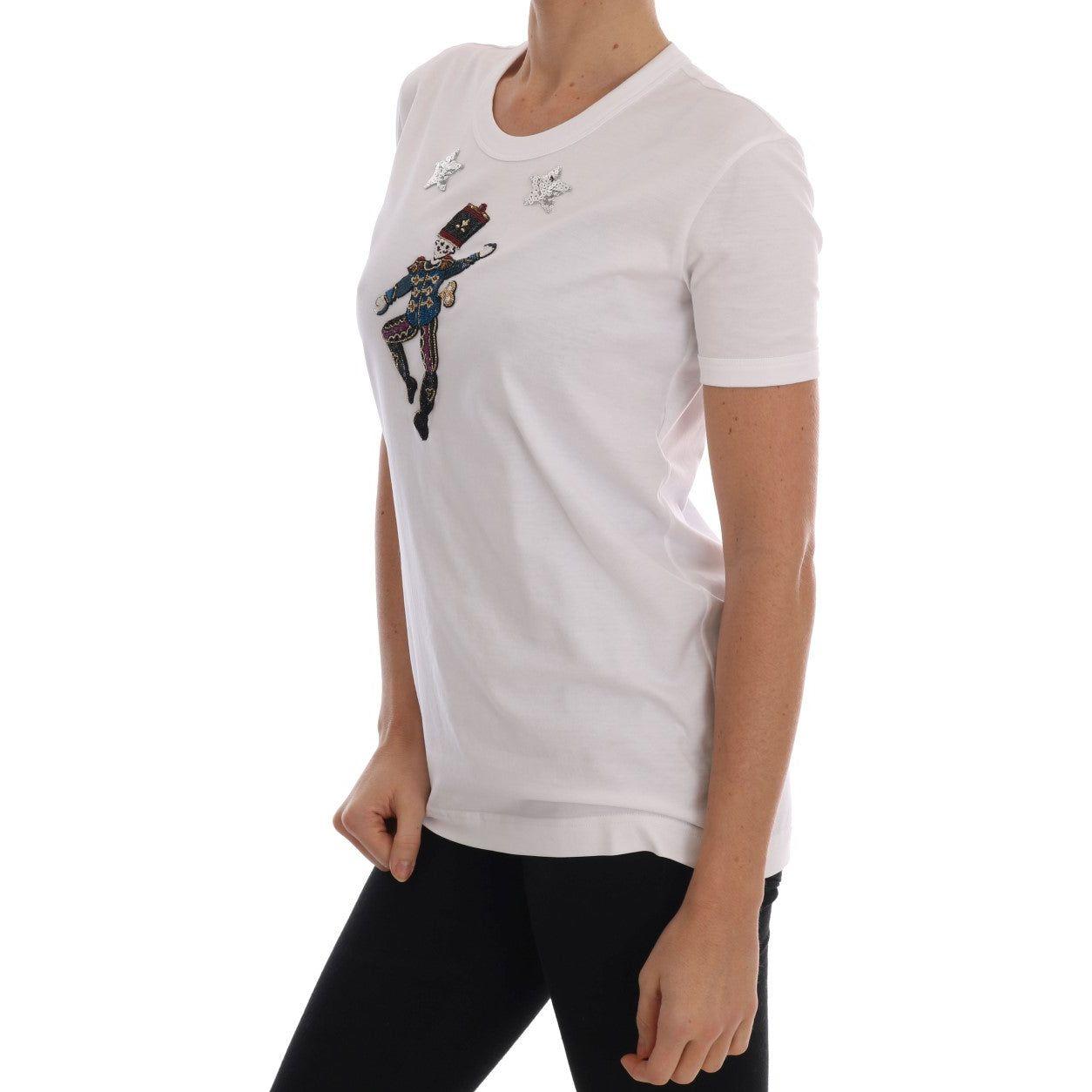 Dolce & Gabbana Sequined Fairy Tale Cotton T-Shirt Dolce & Gabbana Gray