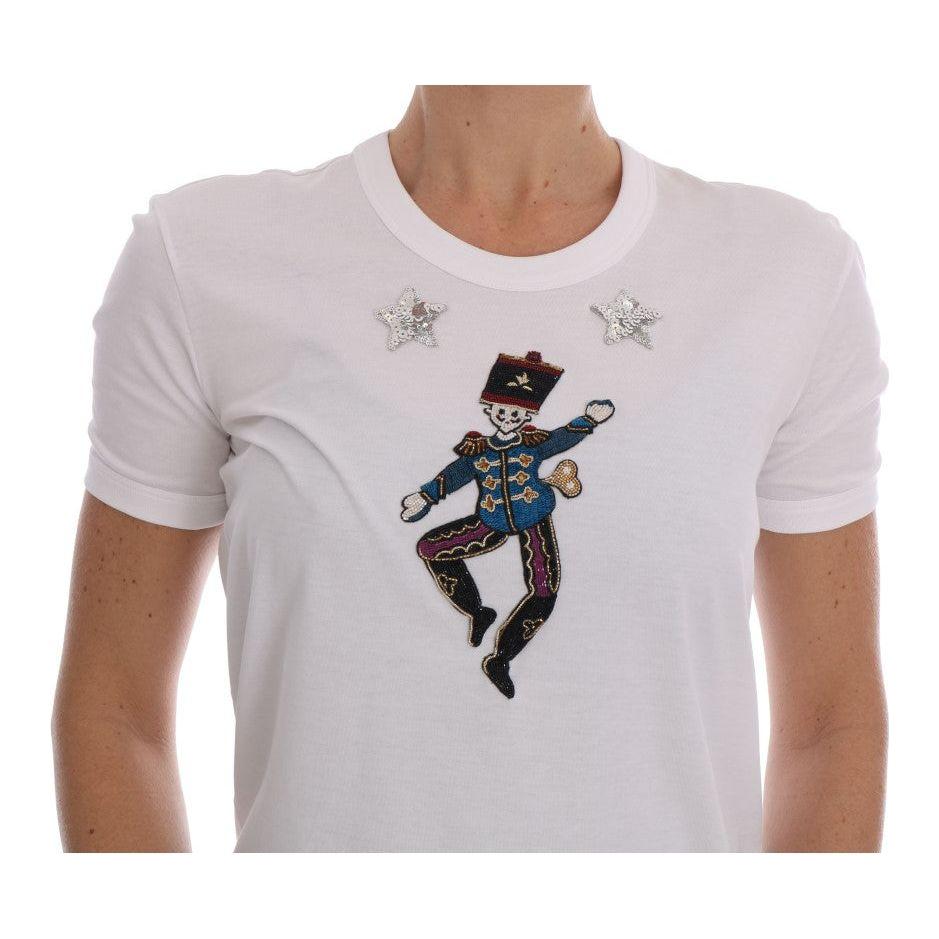 Dolce & Gabbana Sequined Fairy Tale Cotton T-Shirt Dolce & Gabbana Gray