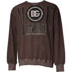 Dolce & Gabbana Dolce & Gabbana Brown Logo Print Crew Neck Pullover Sweater TSH87586-48 1728,67345645728,Brown,Clothing,Dolce & Gabbana,IT48 | M,Material: 100% Cotton,Men,Men - Clothing,New with tags,Sweaters - Men - Clothing