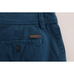GF Ferre Elegant Straight Fit Cotton Chinos GF Ferre Dark Slate Gray