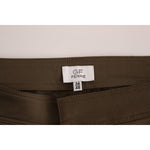 GF Ferre Elegant Green Comfort Straight Fit Pants GF Ferre Light Gray