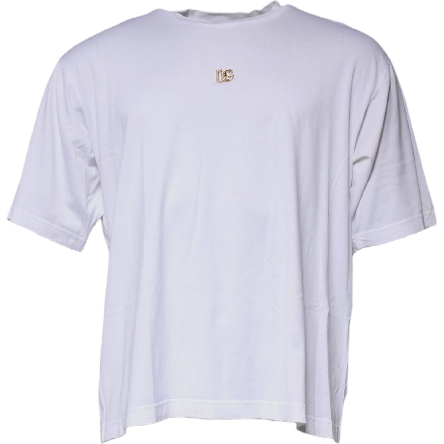 Dolce & Gabbana White DG Logo Crew Neck Short Sleeve T-shirt