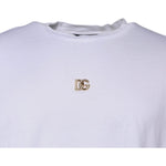 Dolce & Gabbana White DG Logo Crew Neck Short Sleeve T-shirt