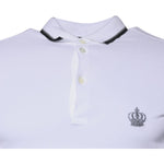 Dolce & Gabbana White Cotton Crown Collared Polo T-shirt